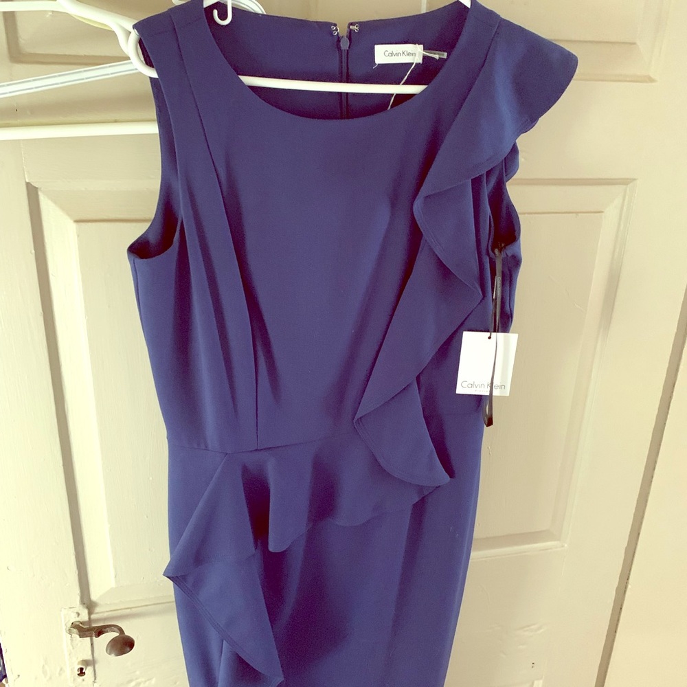 New with tag Calvin Klein blue dress cocktail work